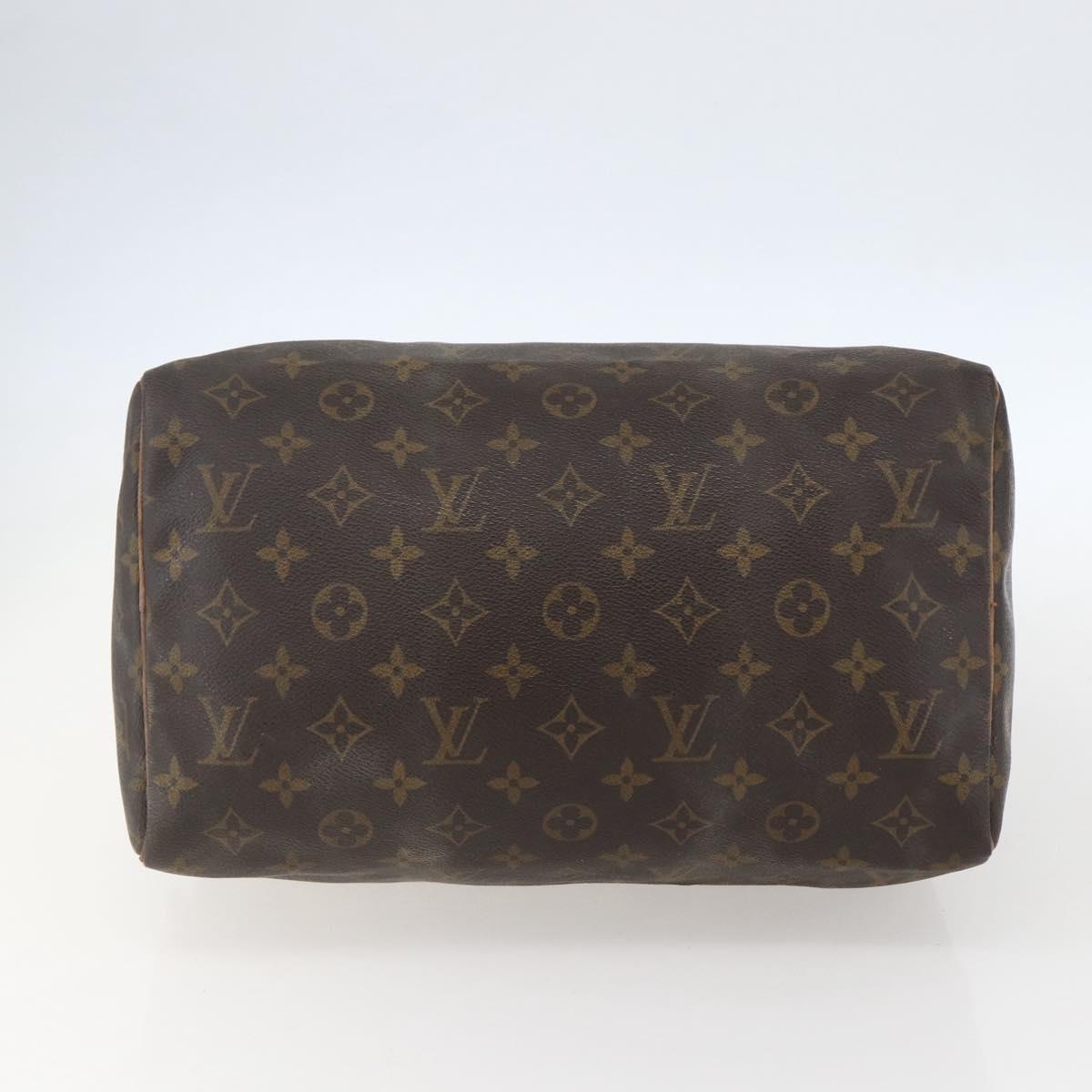 LOUIS VUITTON Monogram Speedy 30 Hand Bag M41526 LV Auth BA8564