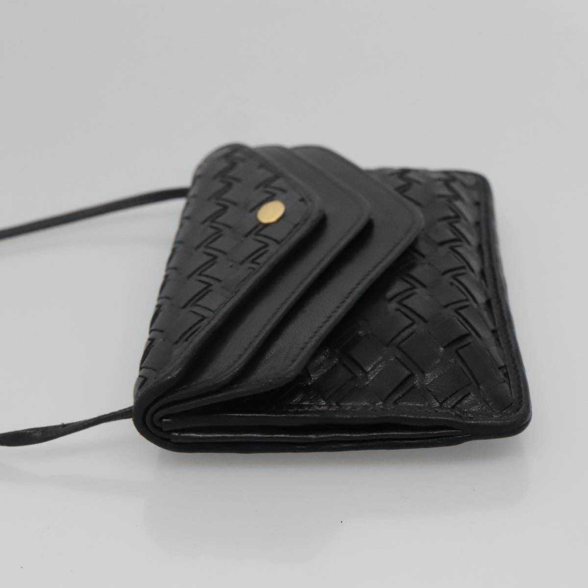 BALLY Shoulder Bag Leather Black Auth BA857