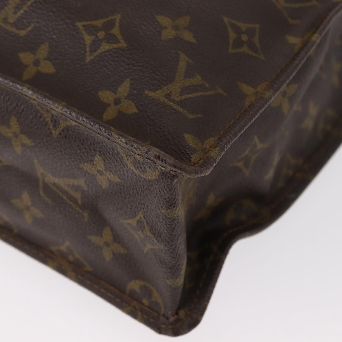 LOUIS VUITTON Monogram Sac Plat Hand Bag M51140 LV Auth BA8570