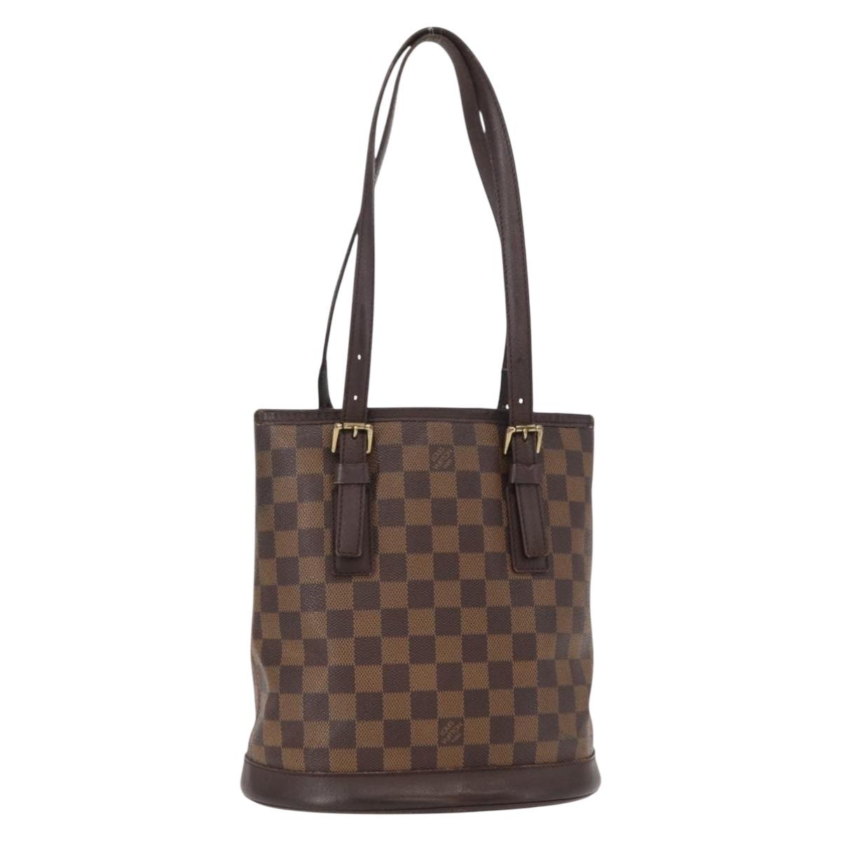 LOUIS VUITTON Damier Ebene Marais Shoulder Bag N42240 LV Auth BA8575