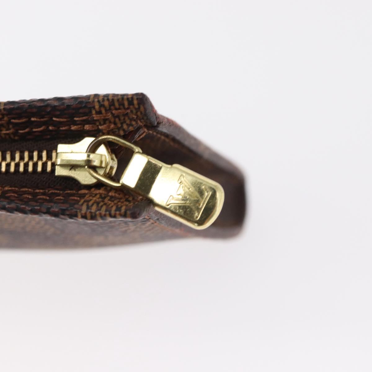 LOUIS VUITTON Damier Ebene Marais Pouch LV Auth BA8576