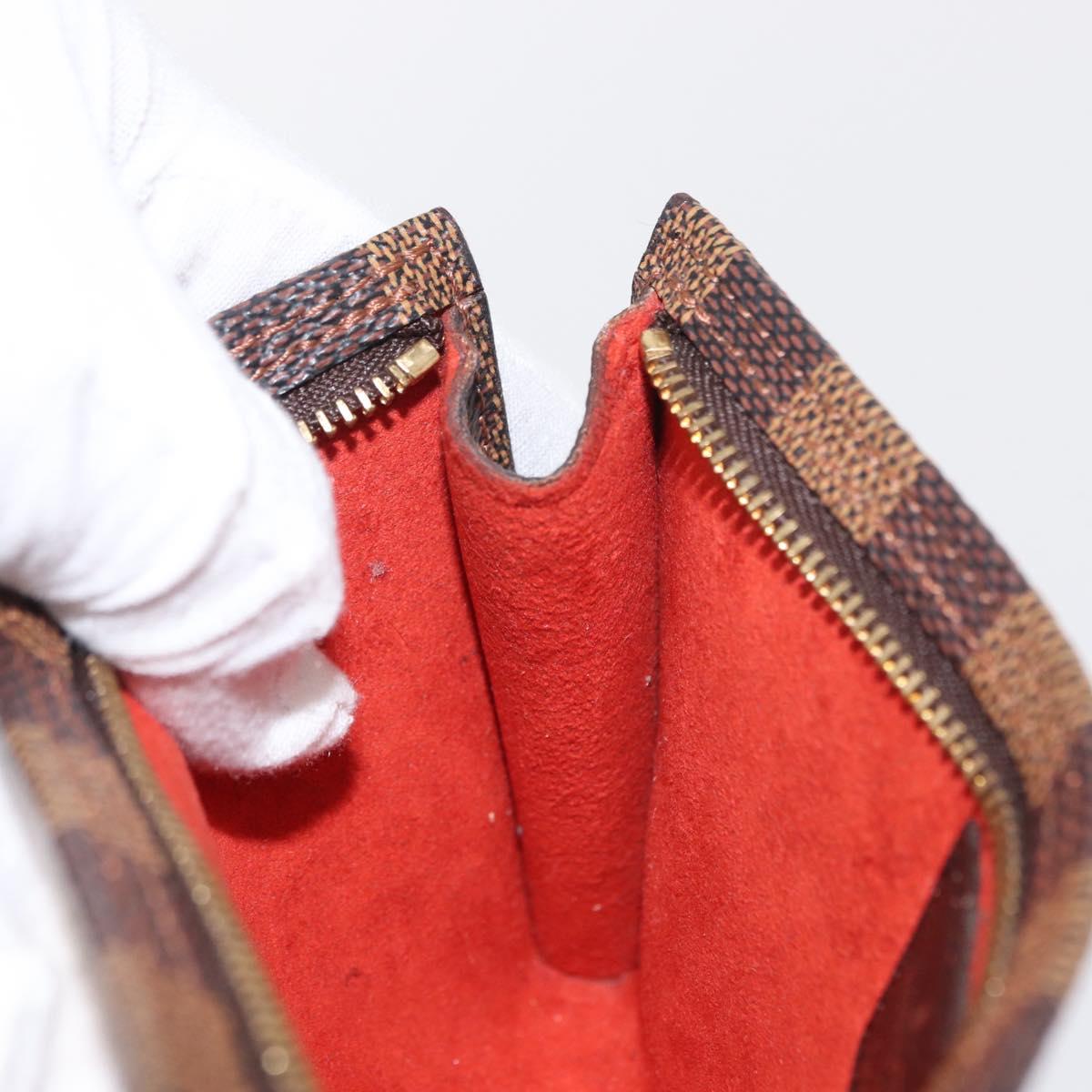 LOUIS VUITTON Damier Ebene Marais Pouch LV Auth BA8576