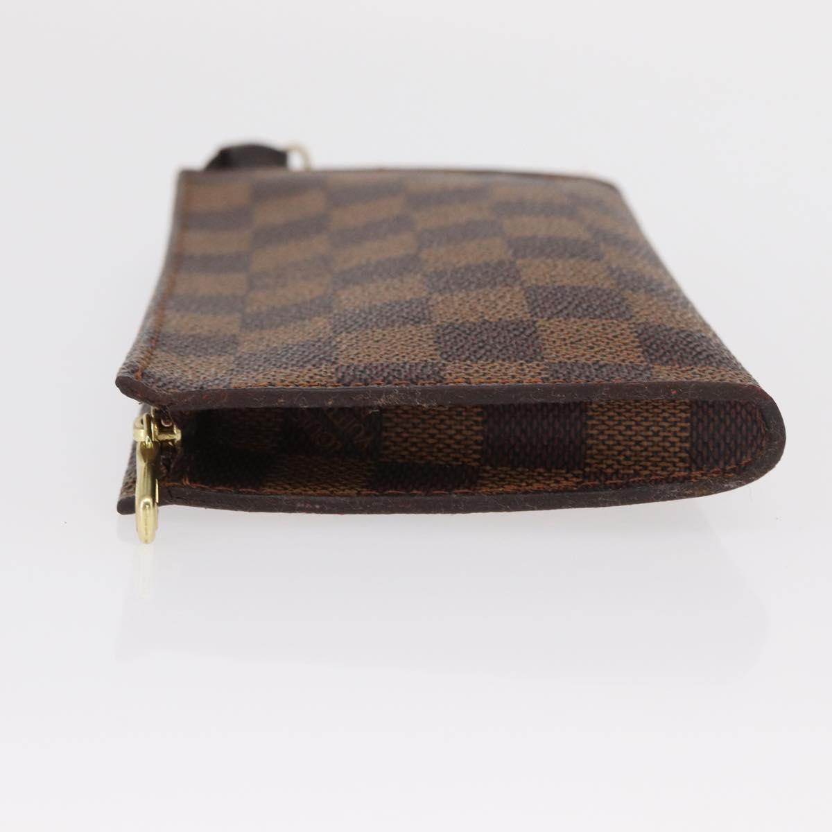 LOUIS VUITTON Damier Ebene Marais Pouch LV Auth BA8576