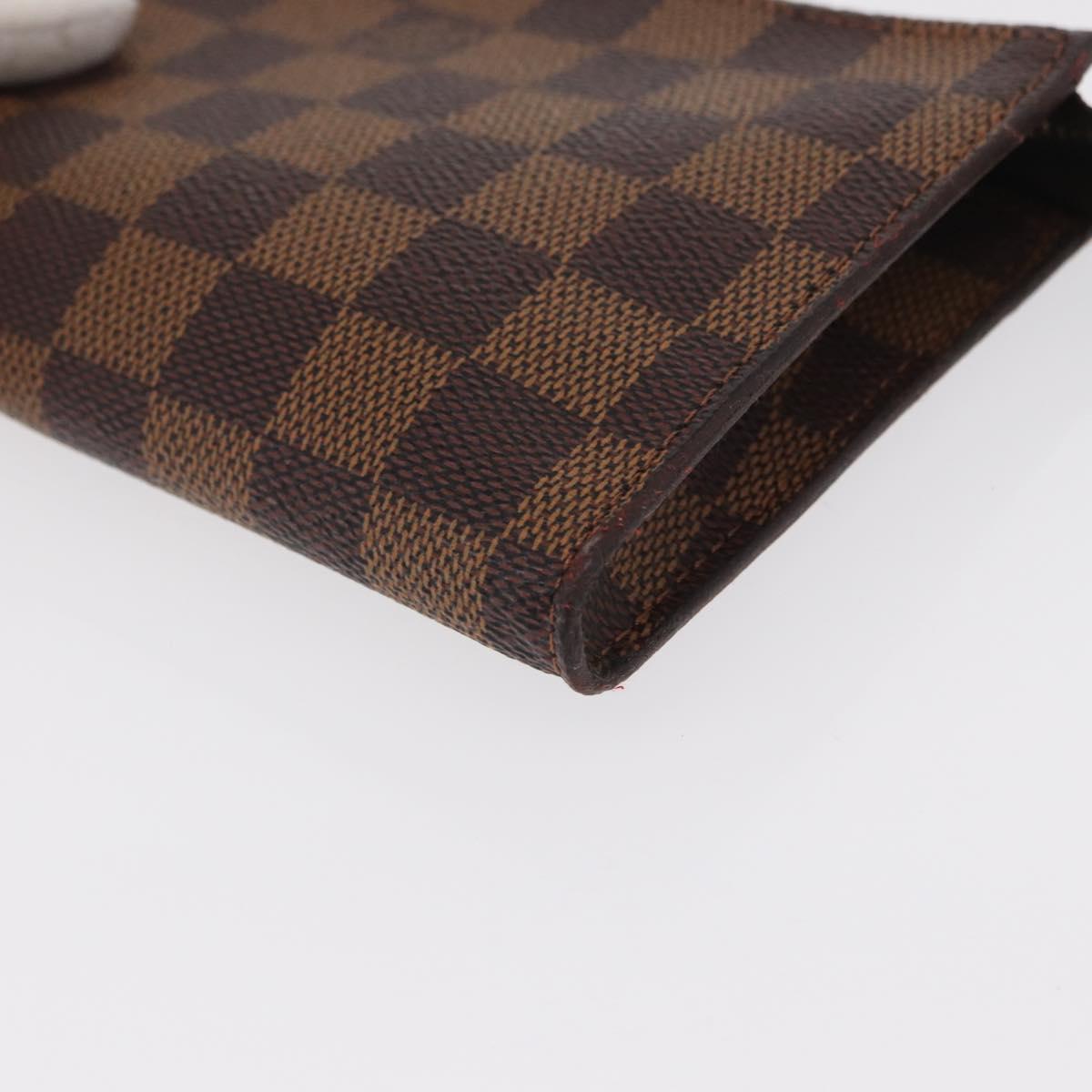 LOUIS VUITTON Damier Ebene Marais Pouch LV Auth BA8576