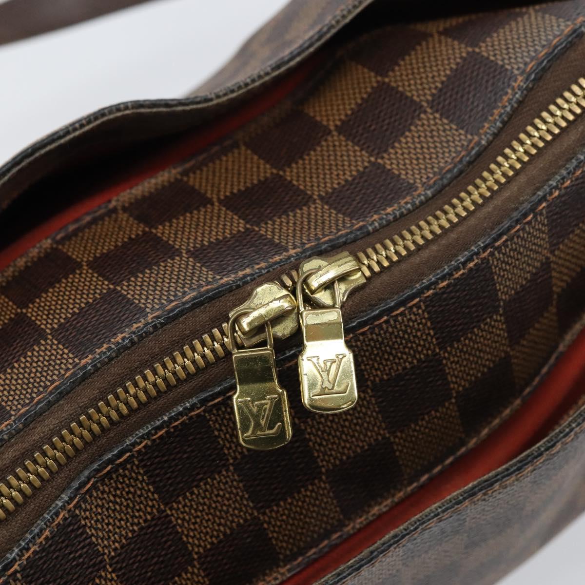 LOUIS VUITTON Damier Ebene Belem MM Shoulder Bag N51174 LV Auth BA8577