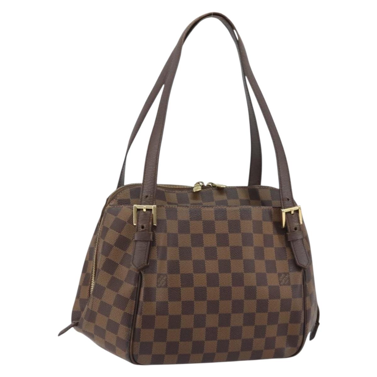 LOUIS VUITTON Damier Ebene Belem MM Shoulder Bag N51174 LV Auth BA8577