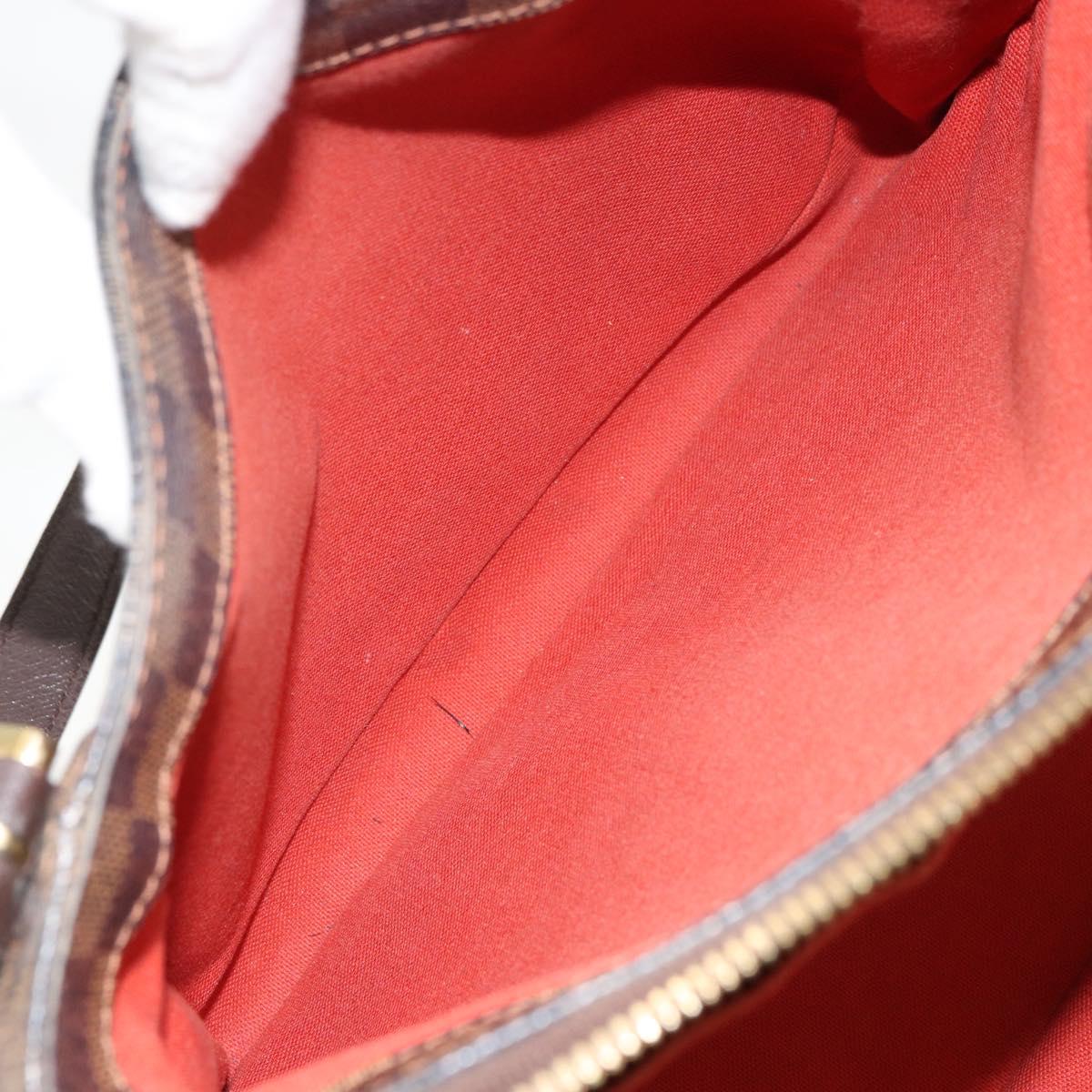 LOUIS VUITTON Damier Ebene Belem MM Shoulder Bag N51174 LV Auth BA8577