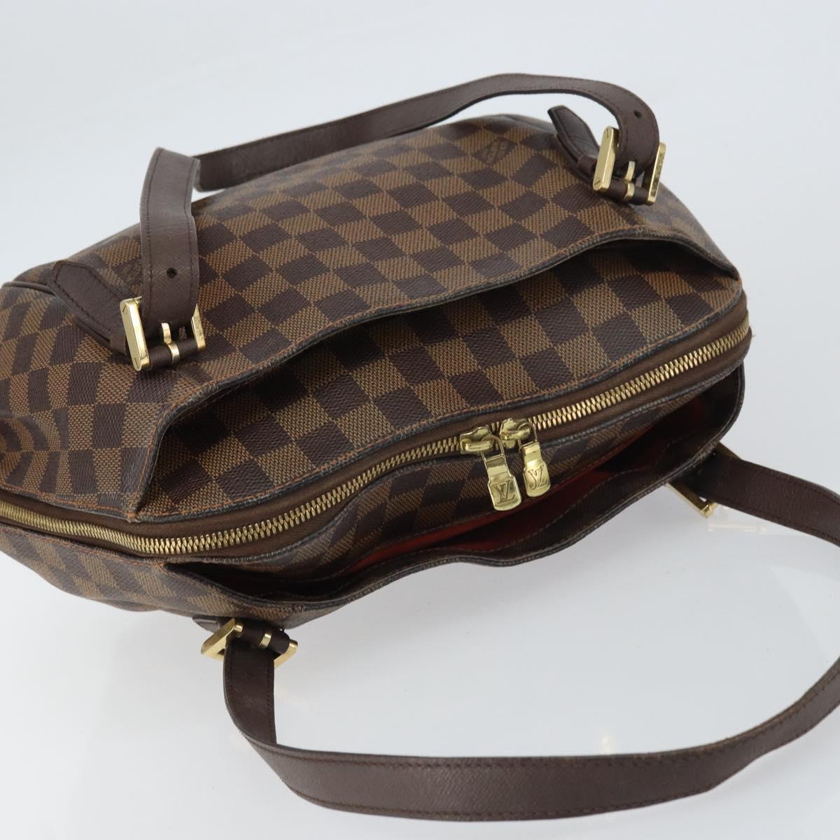 LOUIS VUITTON Damier Ebene Belem MM Shoulder Bag N51174 LV Auth BA8577