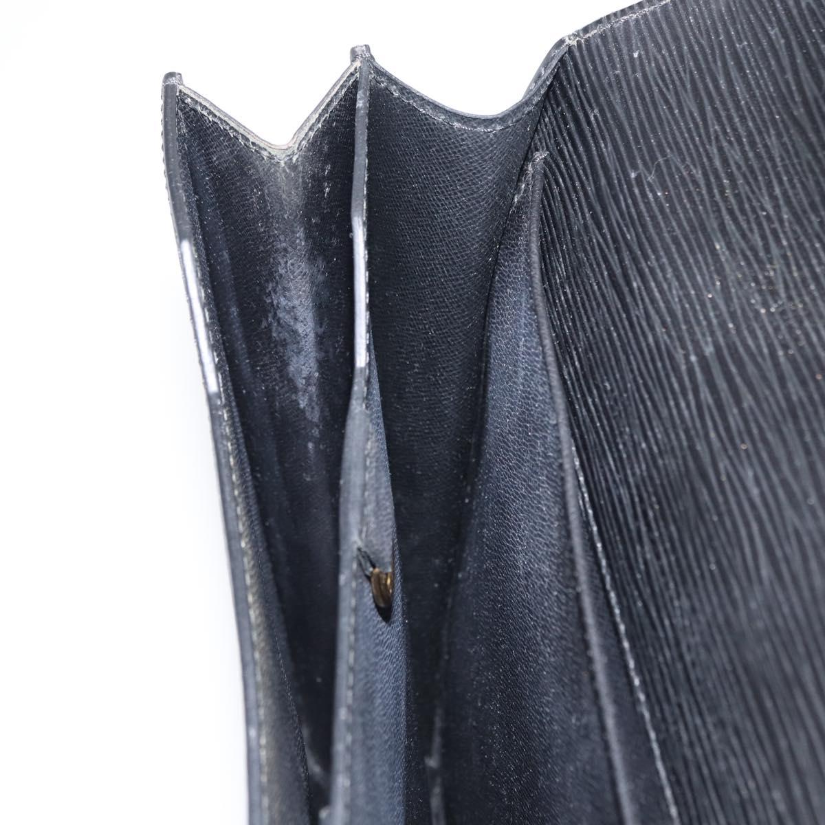 LOUIS VUITTON Epi Serviette Conseiller Business Bag Black M54422 LV Auth BA8581