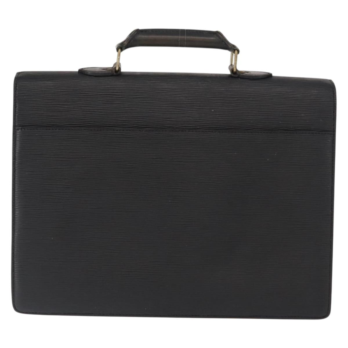 LOUIS VUITTON Epi Serviette Conseiller Business Bag Black M54422 LV Auth BA8581