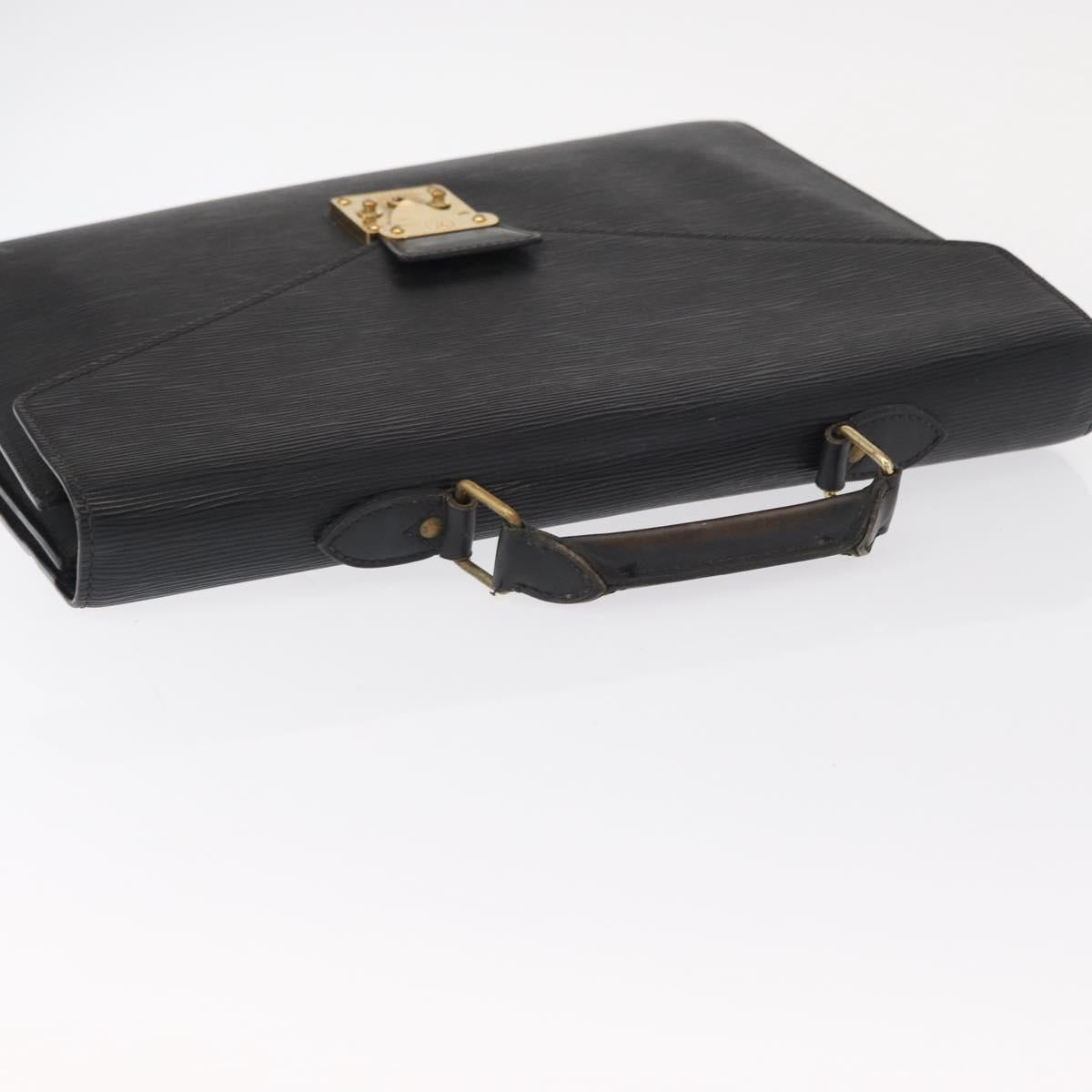 LOUIS VUITTON Epi Serviette Conseiller Business Bag Black M54422 LV Auth BA8581