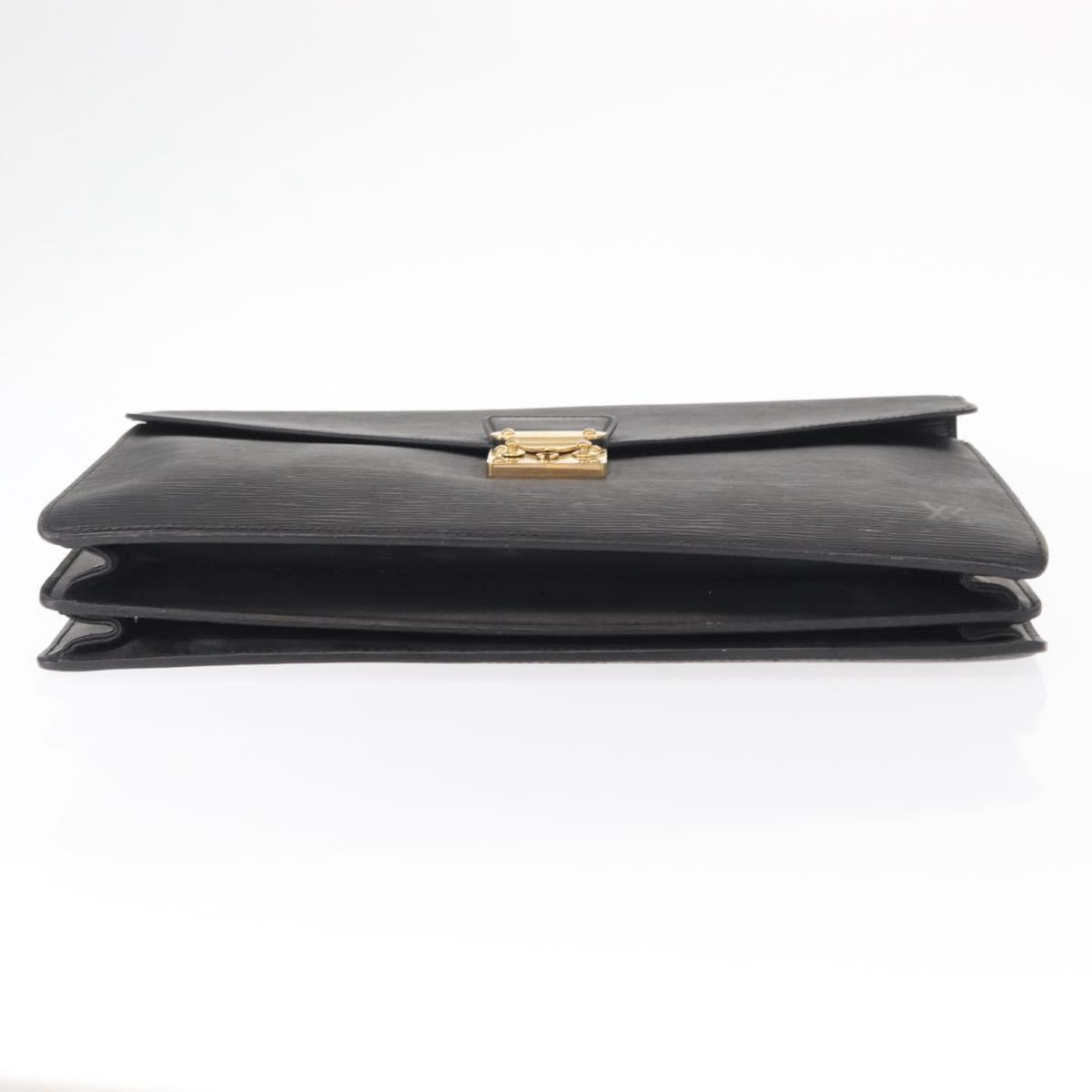 LOUIS VUITTON Epi Serviette Conseiller Business Bag Black M54422 LV Auth BA8581