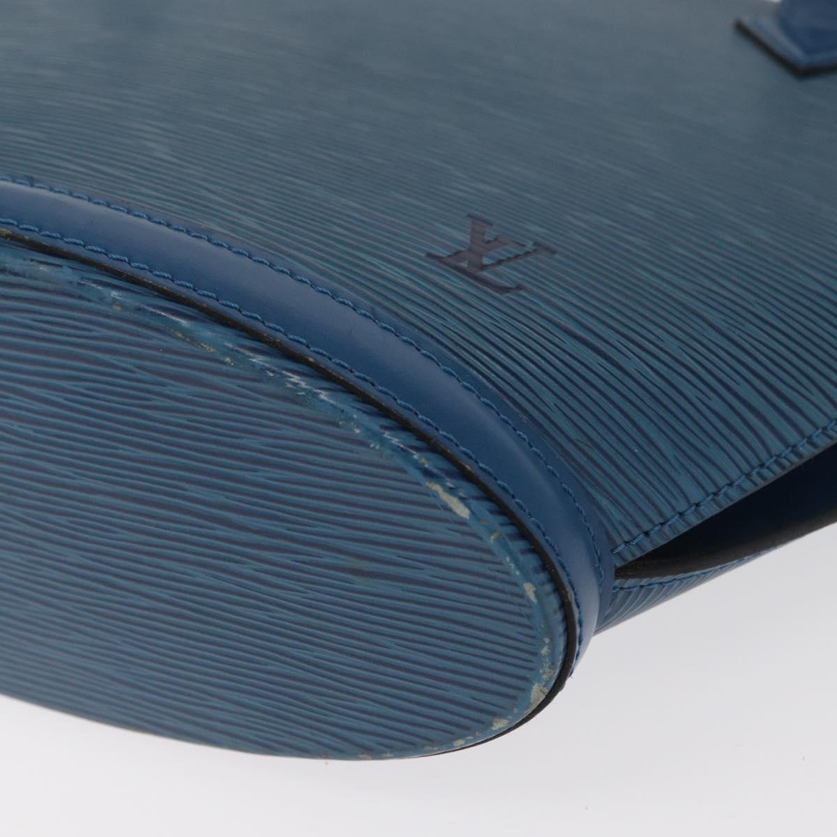 LOUIS VUITTON Epi Saint Jacques Poignees Long Bag Blue M52265 LV Auth BA8582