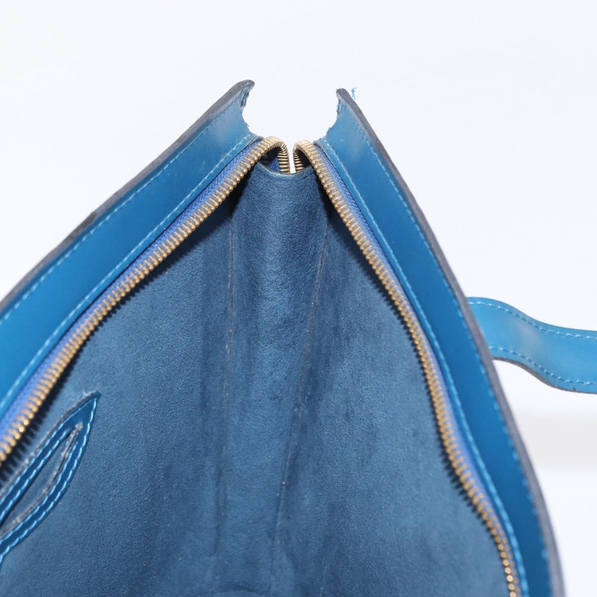 LOUIS VUITTON Epi Saint Jacques Poignees Long Bag Blue M52265 LV Auth BA8582