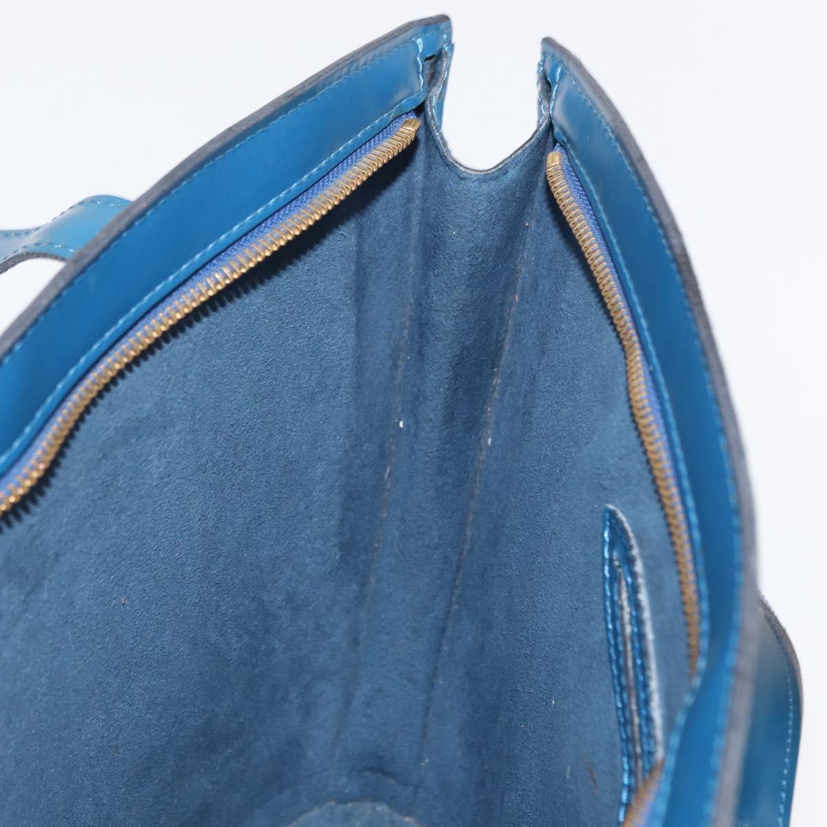 LOUIS VUITTON Epi Saint Jacques Poignees Long Bag Blue M52265 LV Auth BA8582