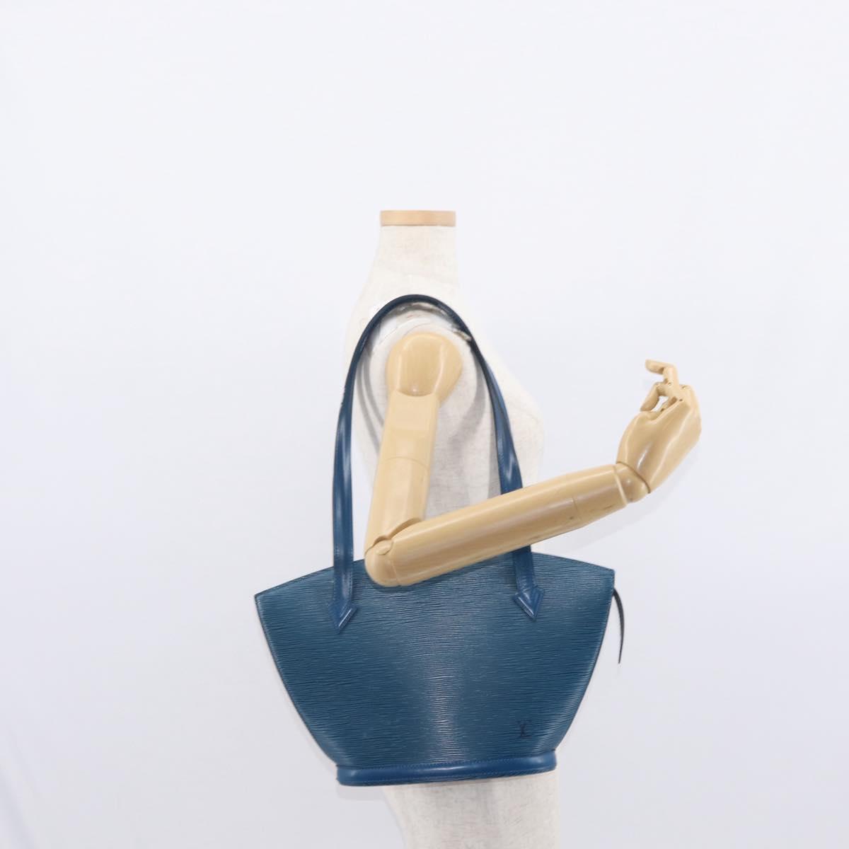 LOUIS VUITTON Epi Saint Jacques Poignees Long Bag Blue M52265 LV Auth BA8582