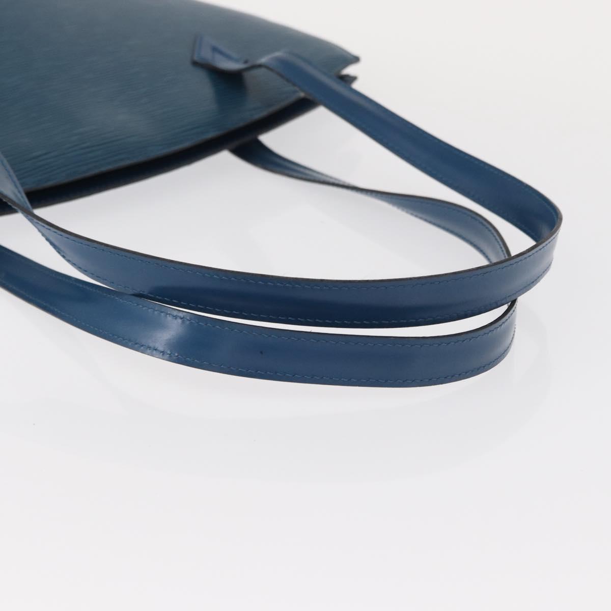 LOUIS VUITTON Epi Saint Jacques Poignees Long Bag Blue M52265 LV Auth BA8582
