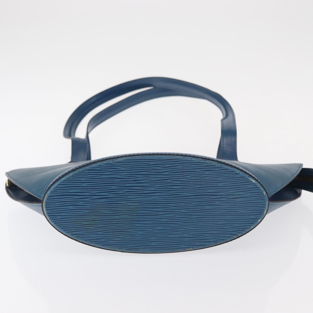 LOUIS VUITTON Epi Saint Jacques Poignees Long Bag Blue M52265 LV Auth BA8582