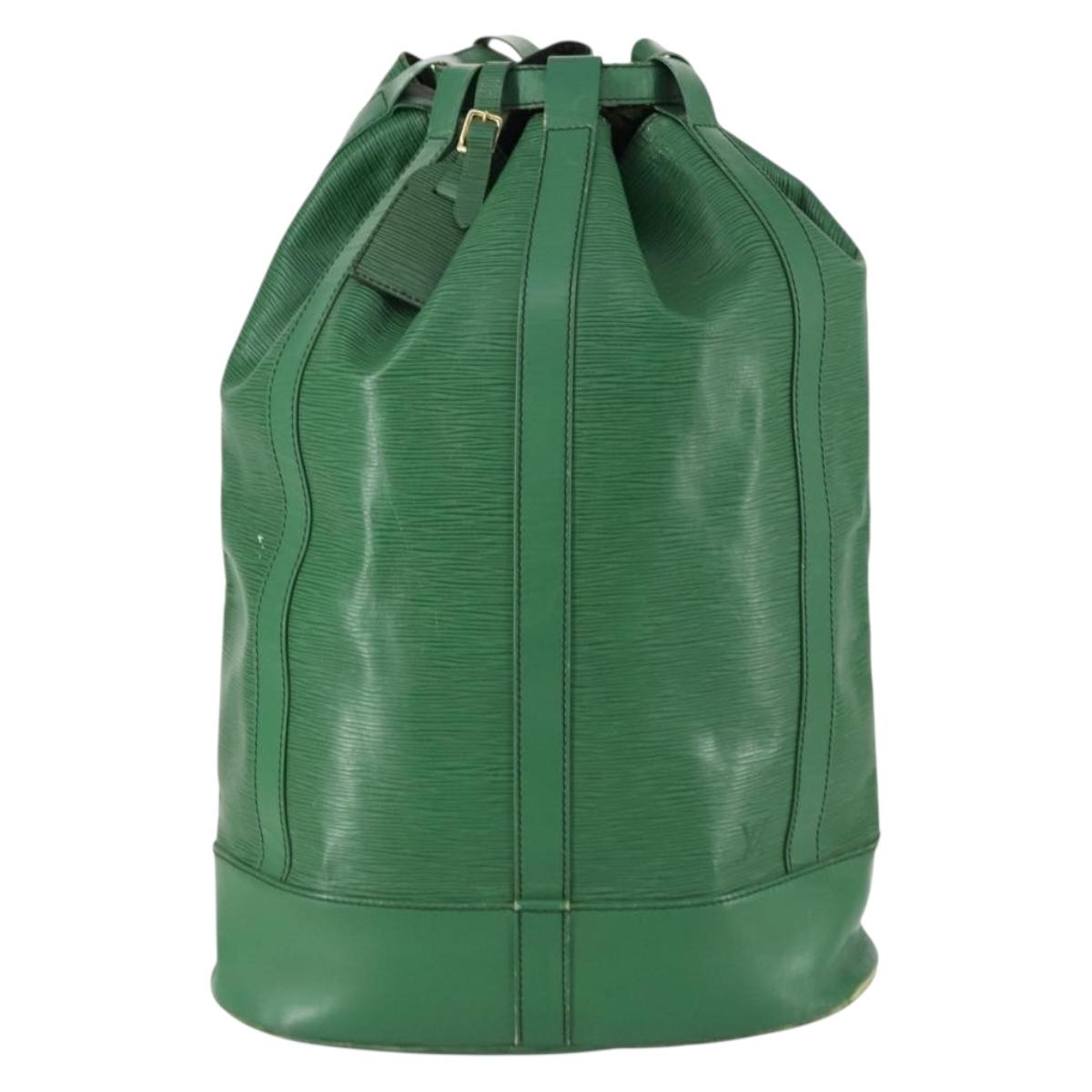 LOUIS VUITTON Epi Randonnee GM Shoulder Bag Green M43084 LV Auth BA8585