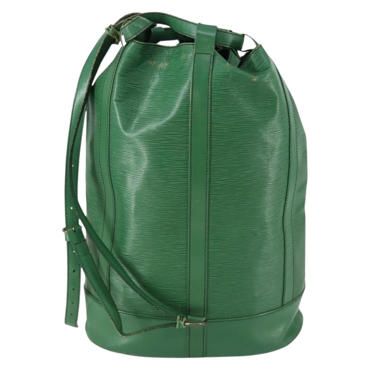 LOUIS VUITTON Epi Randonnee GM Shoulder Bag Green M43084 LV Auth BA8585