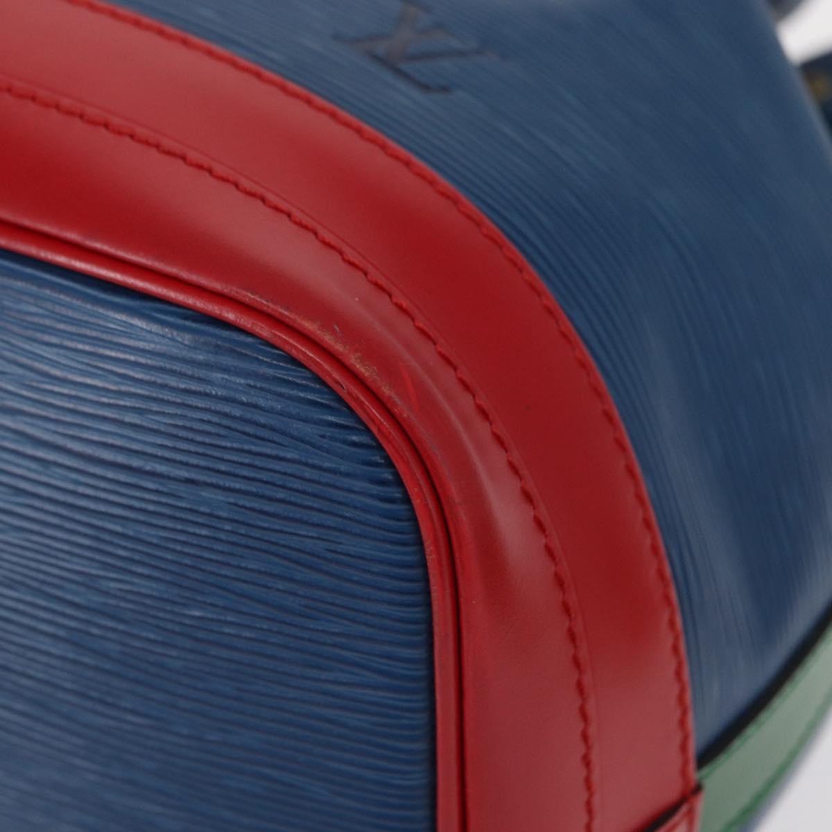 LOUIS VUITTON Epi Tricolor Noe Shoulder Bag Blue Red Green M44082 LV Auth BA8591