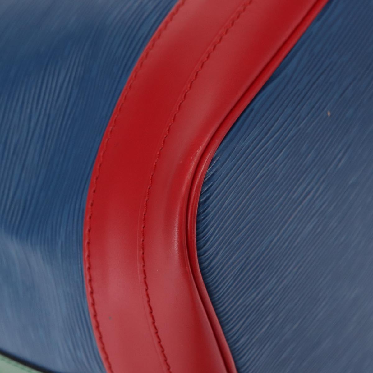 LOUIS VUITTON Epi Tricolor Noe Shoulder Bag Blue Red Green M44082 LV Auth BA8591