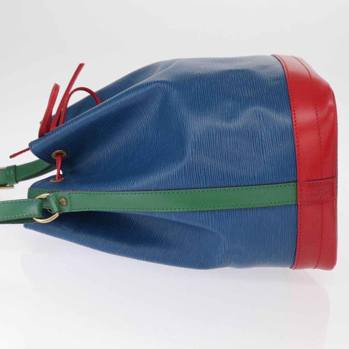 LOUIS VUITTON Epi Tricolor Noe Shoulder Bag Blue Red Green M44082 LV Auth BA8591