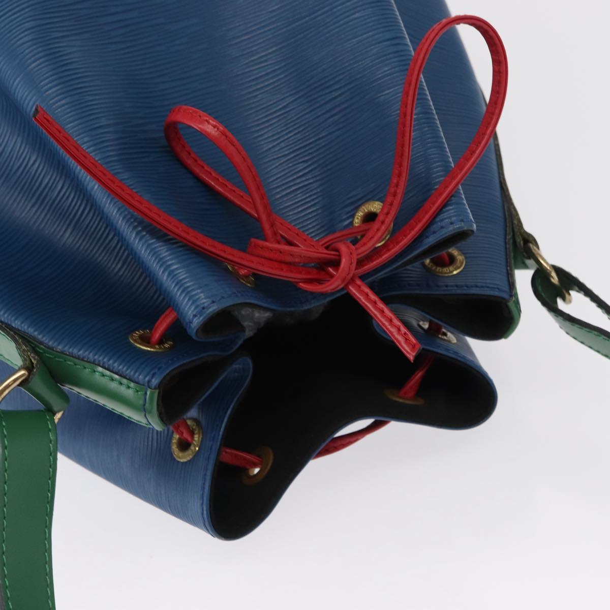 LOUIS VUITTON Epi Tricolor Noe Shoulder Bag Blue Red Green M44082 LV Auth BA8591