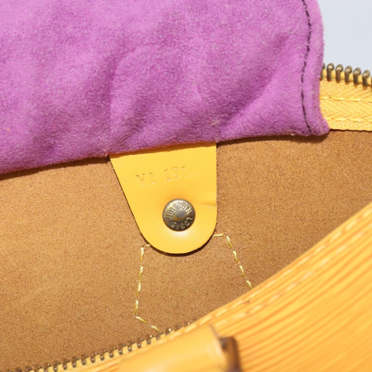 LOUIS VUITTON Epi Speedy 25 Hand Bag Tassili Yellow M43019 LV Auth BA8593