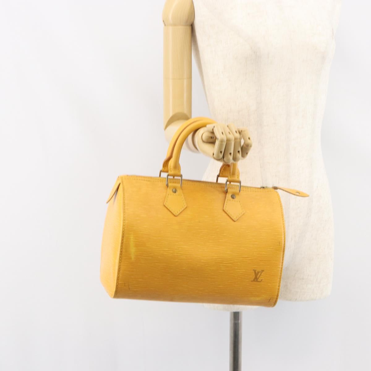 LOUIS VUITTON Epi Speedy 25 Hand Bag Tassili Yellow M43019 LV Auth BA8593