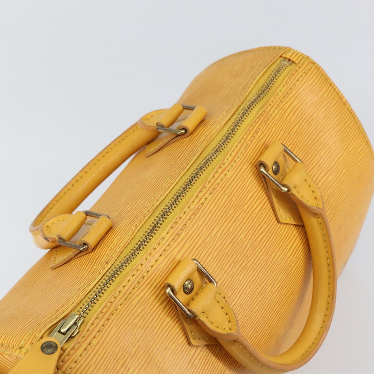 LOUIS VUITTON Epi Speedy 25 Hand Bag Tassili Yellow M43019 LV Auth BA8593