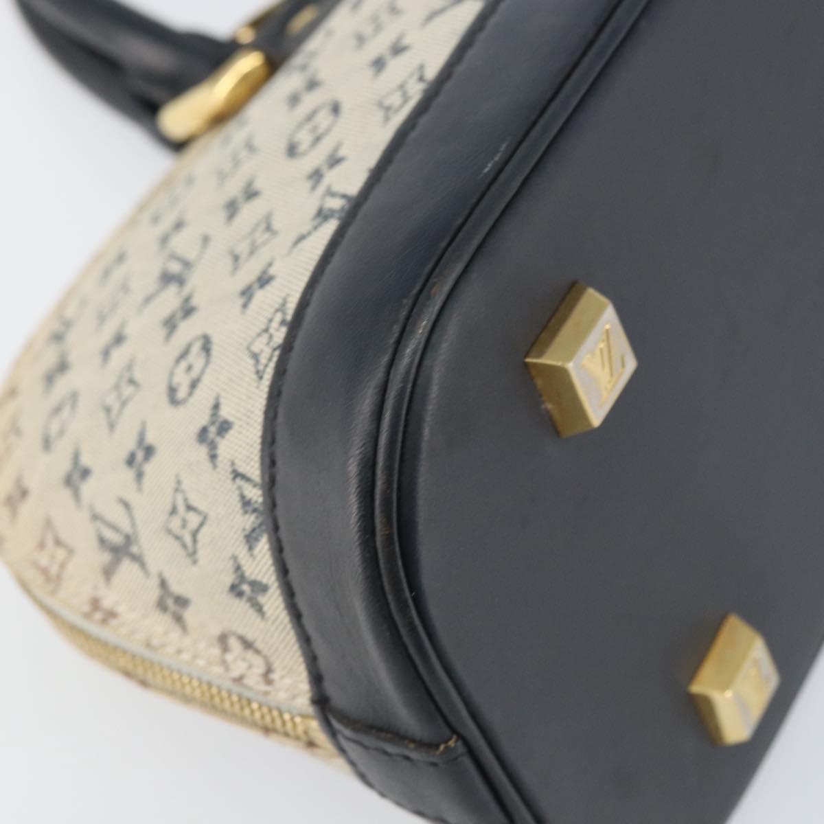 LOUIS VUITTON Monogram Mini Alma Ron Hand Bag Blue M92205 LV Auth BA8595