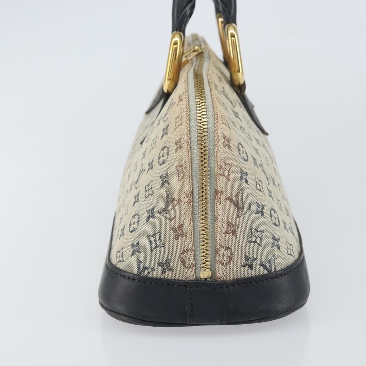 LOUIS VUITTON Monogram Mini Alma Ron Hand Bag Blue M92205 LV Auth BA8595