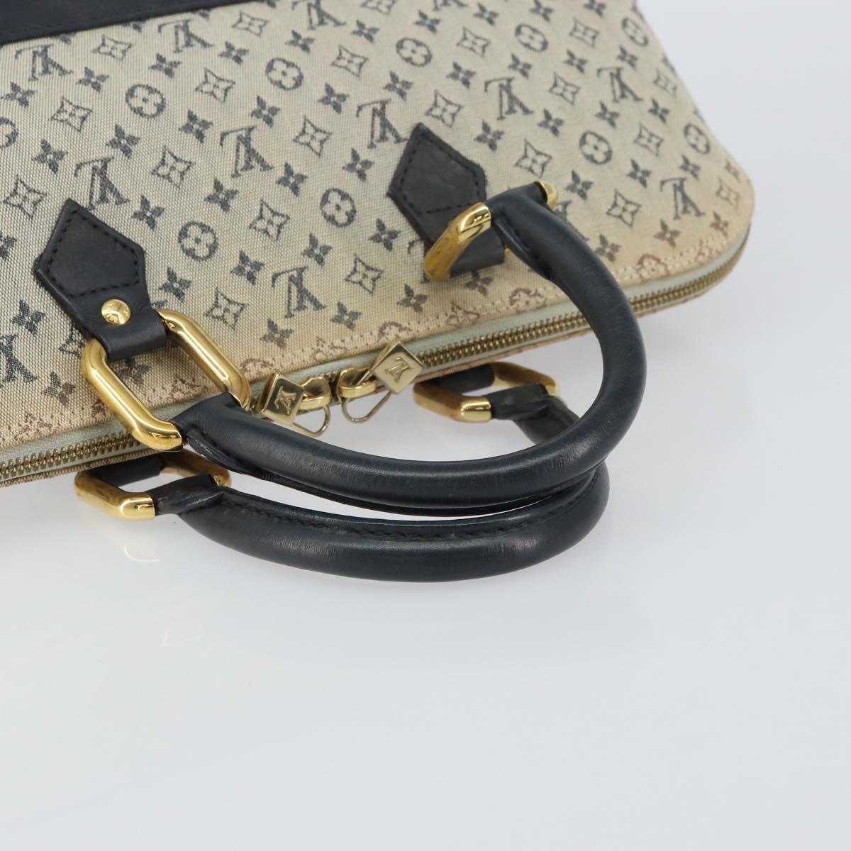 LOUIS VUITTON Monogram Mini Alma Ron Hand Bag Blue M92205 LV Auth BA8595