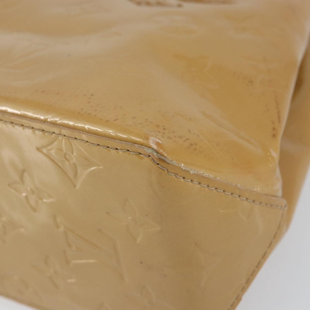 LOUIS VUITTON Monogram Vernis Reade PM Hand Bag Noisette M91334 LV Auth BA8596