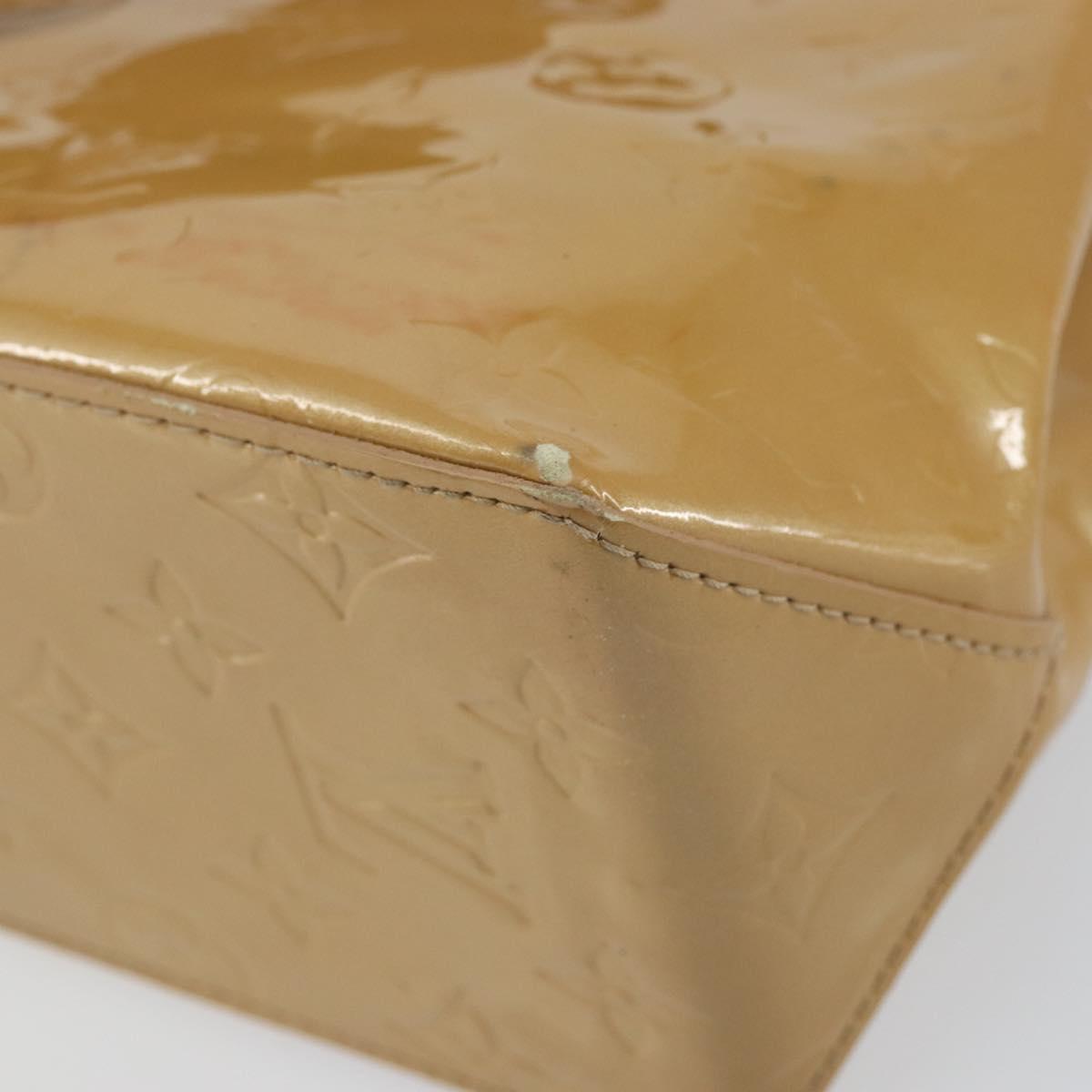 LOUIS VUITTON Monogram Vernis Reade PM Hand Bag Noisette M91334 LV Auth BA8596
