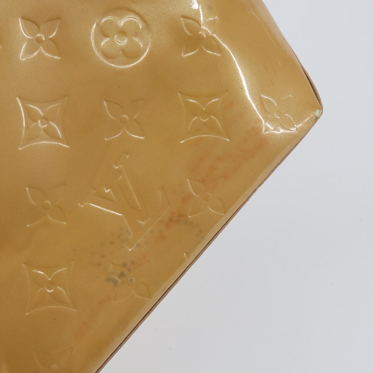 LOUIS VUITTON Monogram Vernis Reade PM Hand Bag Noisette M91334 LV Auth BA8596