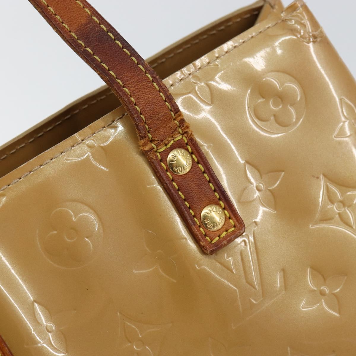 LOUIS VUITTON Monogram Vernis Reade PM Hand Bag Noisette M91334 LV Auth BA8596