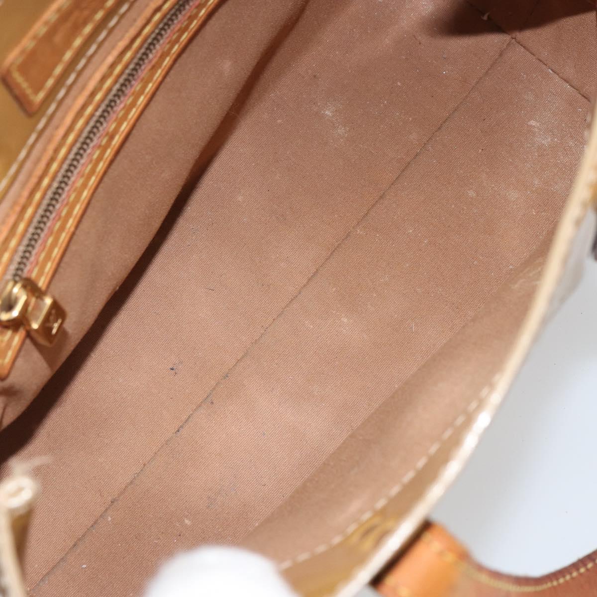 LOUIS VUITTON Monogram Vernis Reade PM Hand Bag Noisette M91334 LV Auth BA8596