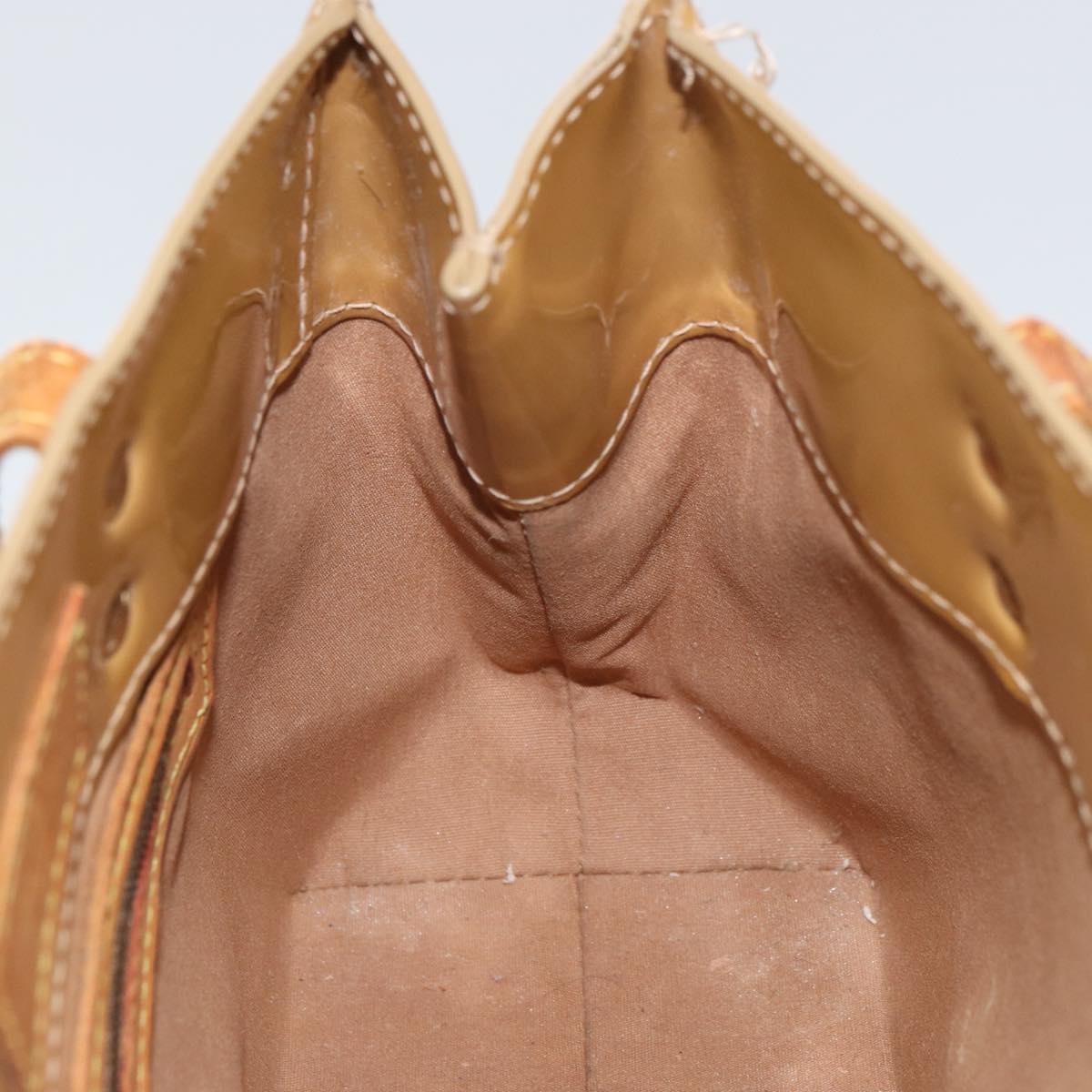 LOUIS VUITTON Monogram Vernis Reade PM Hand Bag Noisette M91334 LV Auth BA8596