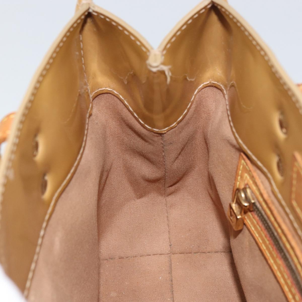 LOUIS VUITTON Monogram Vernis Reade PM Hand Bag Noisette M91334 LV Auth BA8596