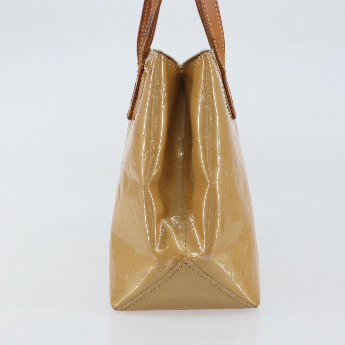 LOUIS VUITTON Monogram Vernis Reade PM Hand Bag Noisette M91334 LV Auth BA8596