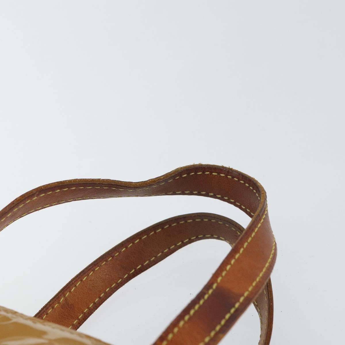 LOUIS VUITTON Monogram Vernis Reade PM Hand Bag Noisette M91334 LV Auth BA8596