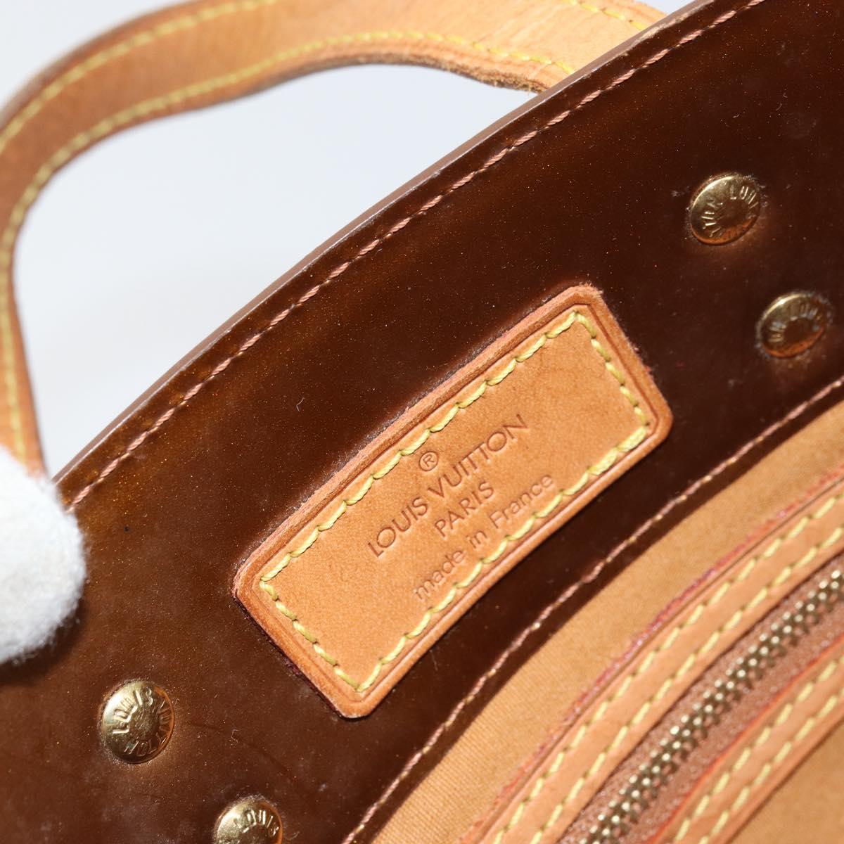 LOUIS VUITTON Monogram Vernis Reade PM Hand Bag Bronze M91146 LV Auth BA8597