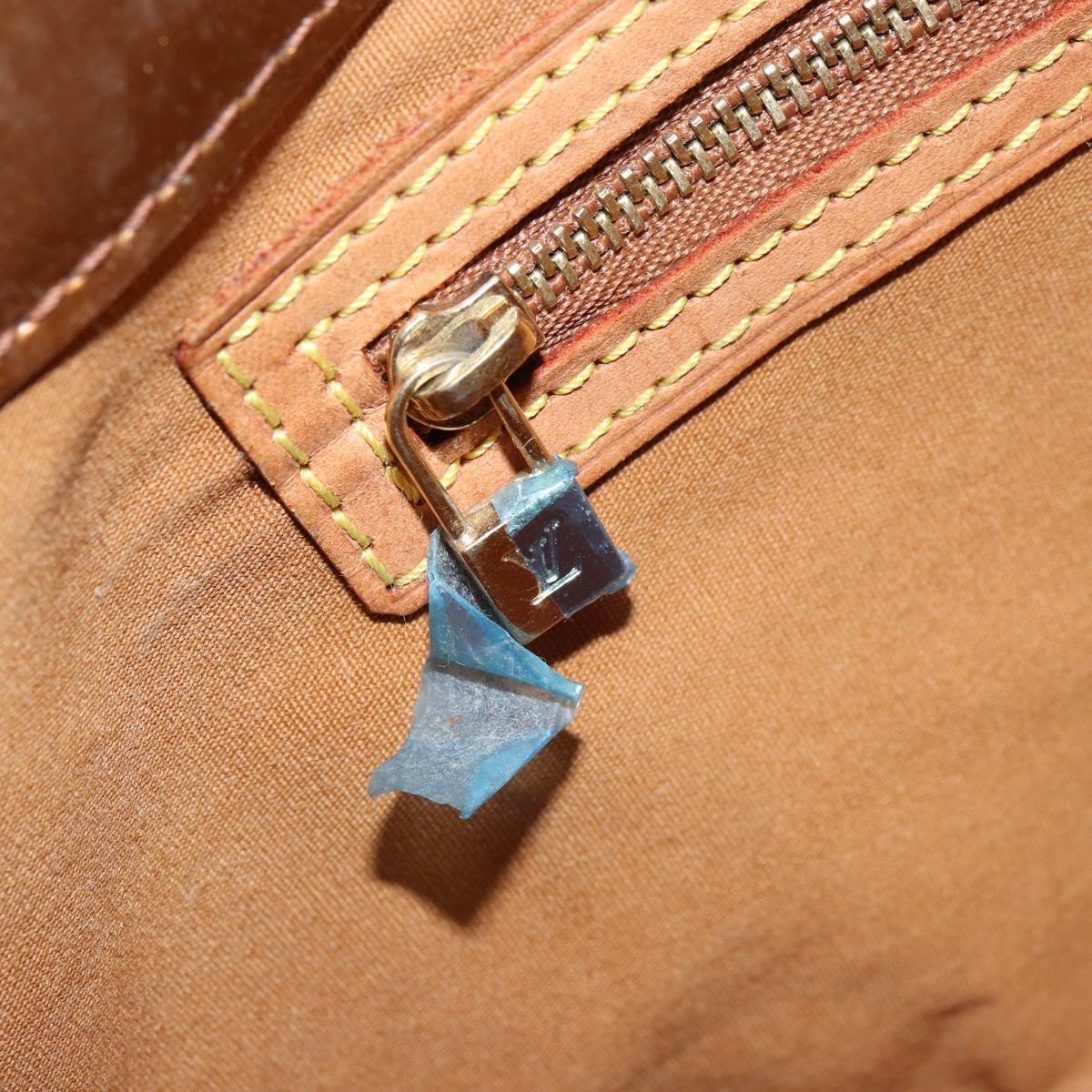 LOUIS VUITTON Monogram Vernis Reade PM Hand Bag Bronze M91146 LV Auth BA8597