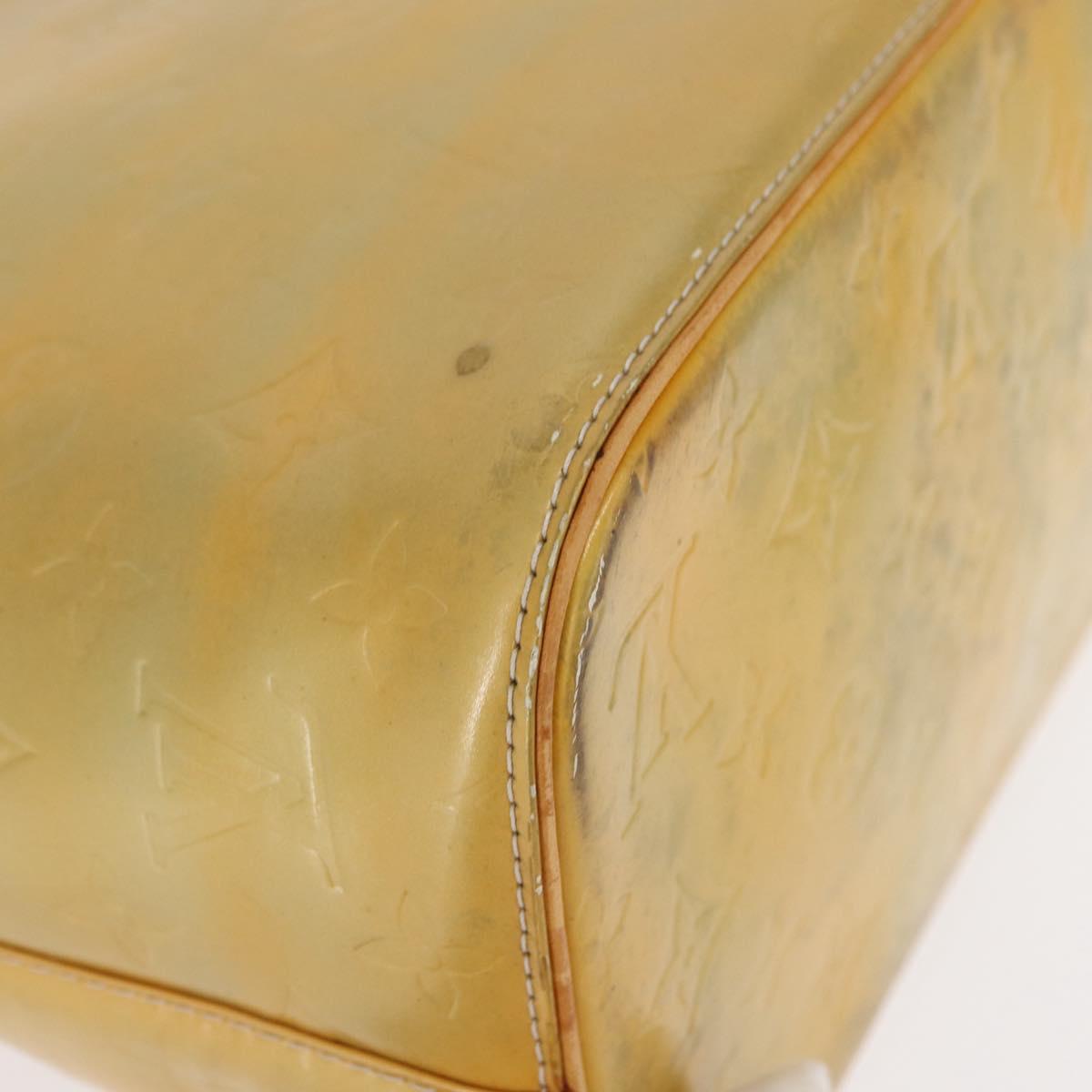 LOUIS VUITTON Monogram Vernis Houston Hand Bag Gris M91053 LV Auth BA8599