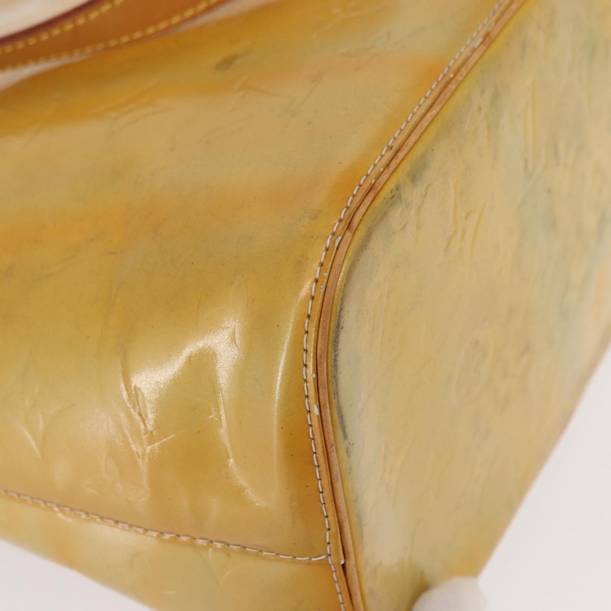 LOUIS VUITTON Monogram Vernis Houston Hand Bag Gris M91053 LV Auth BA8599