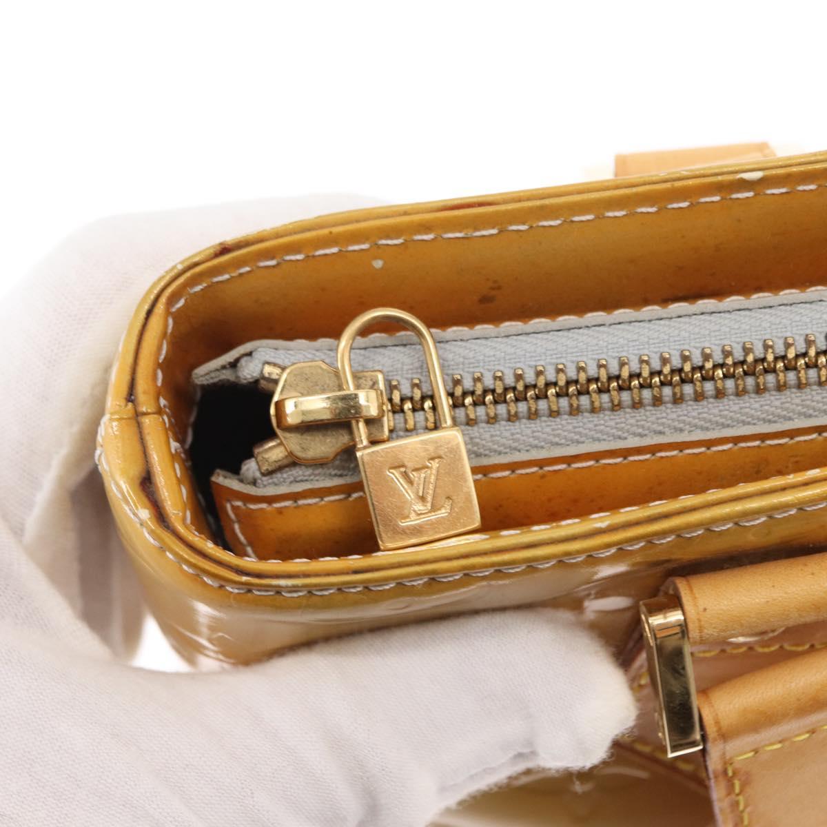 LOUIS VUITTON Monogram Vernis Houston Hand Bag Gris M91053 LV Auth BA8599