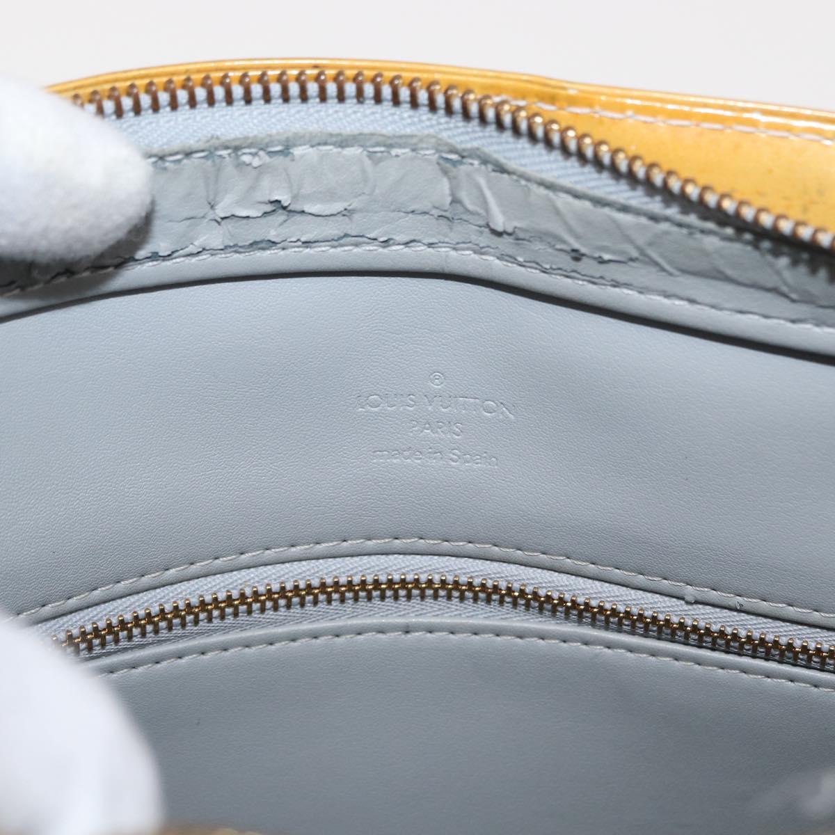 LOUIS VUITTON Monogram Vernis Houston Hand Bag Gris M91053 LV Auth BA8599