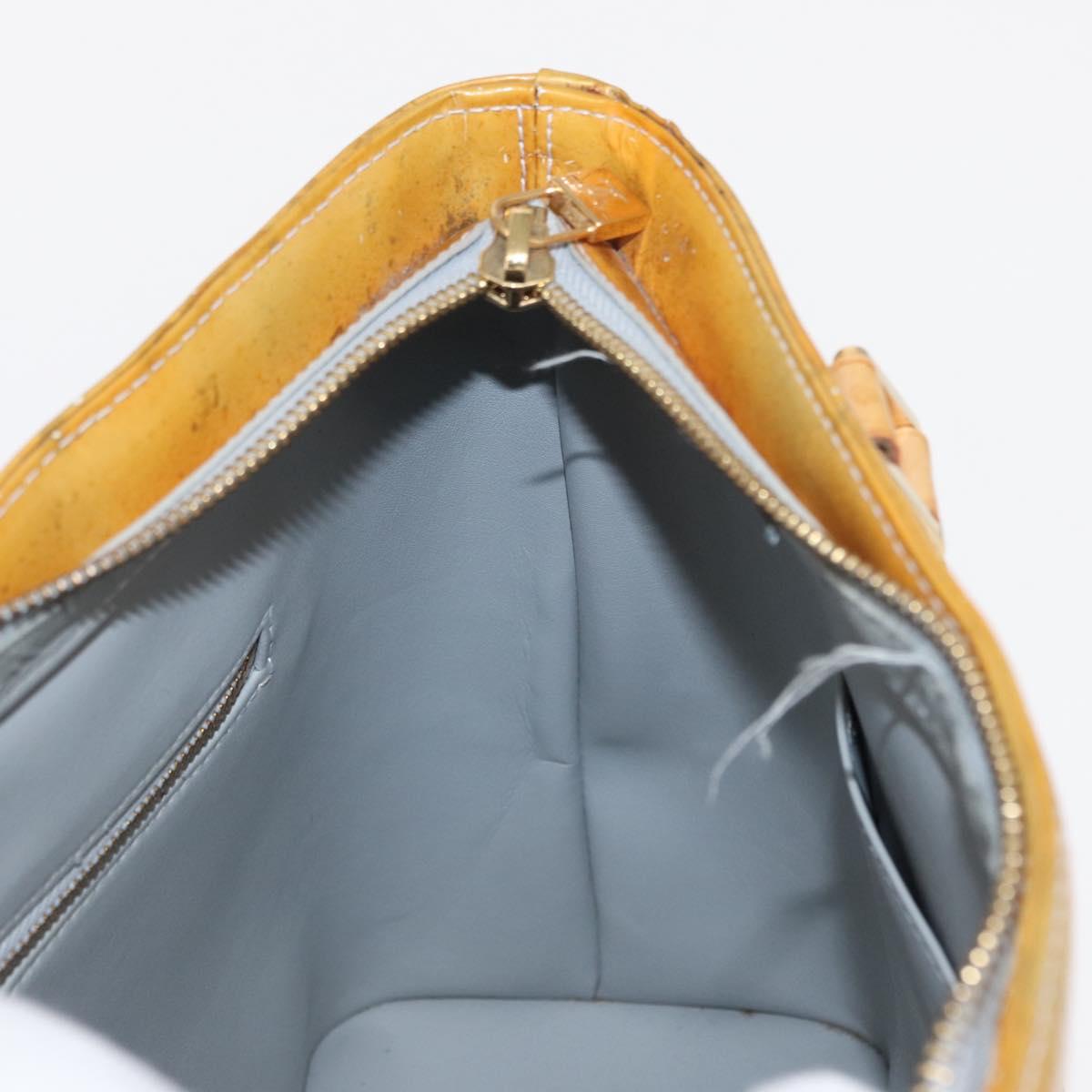 LOUIS VUITTON Monogram Vernis Houston Hand Bag Gris M91053 LV Auth BA8599